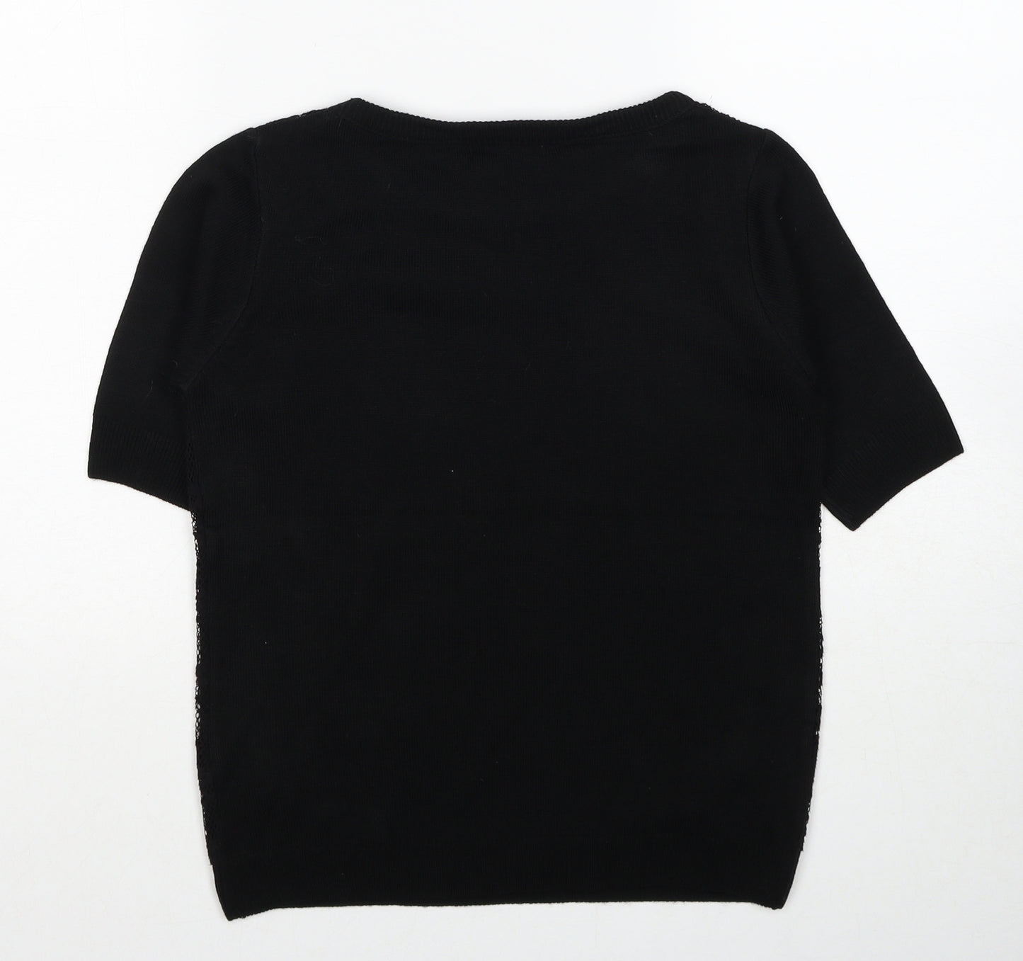 Atmosphere Womens Black Round Neck Acrylic Pullover Jumper Size 10