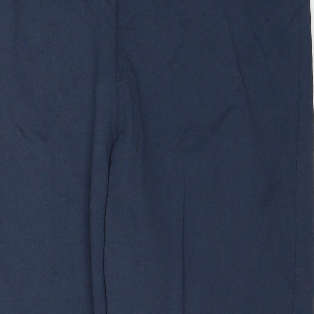 George Womens Blue Cotton Jogger Trousers Size M Regular Drawstring