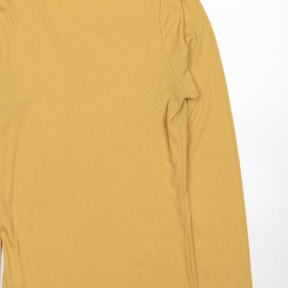 New Look Womens Yellow Roll Neck Polyester Pullover Jumper Size 16