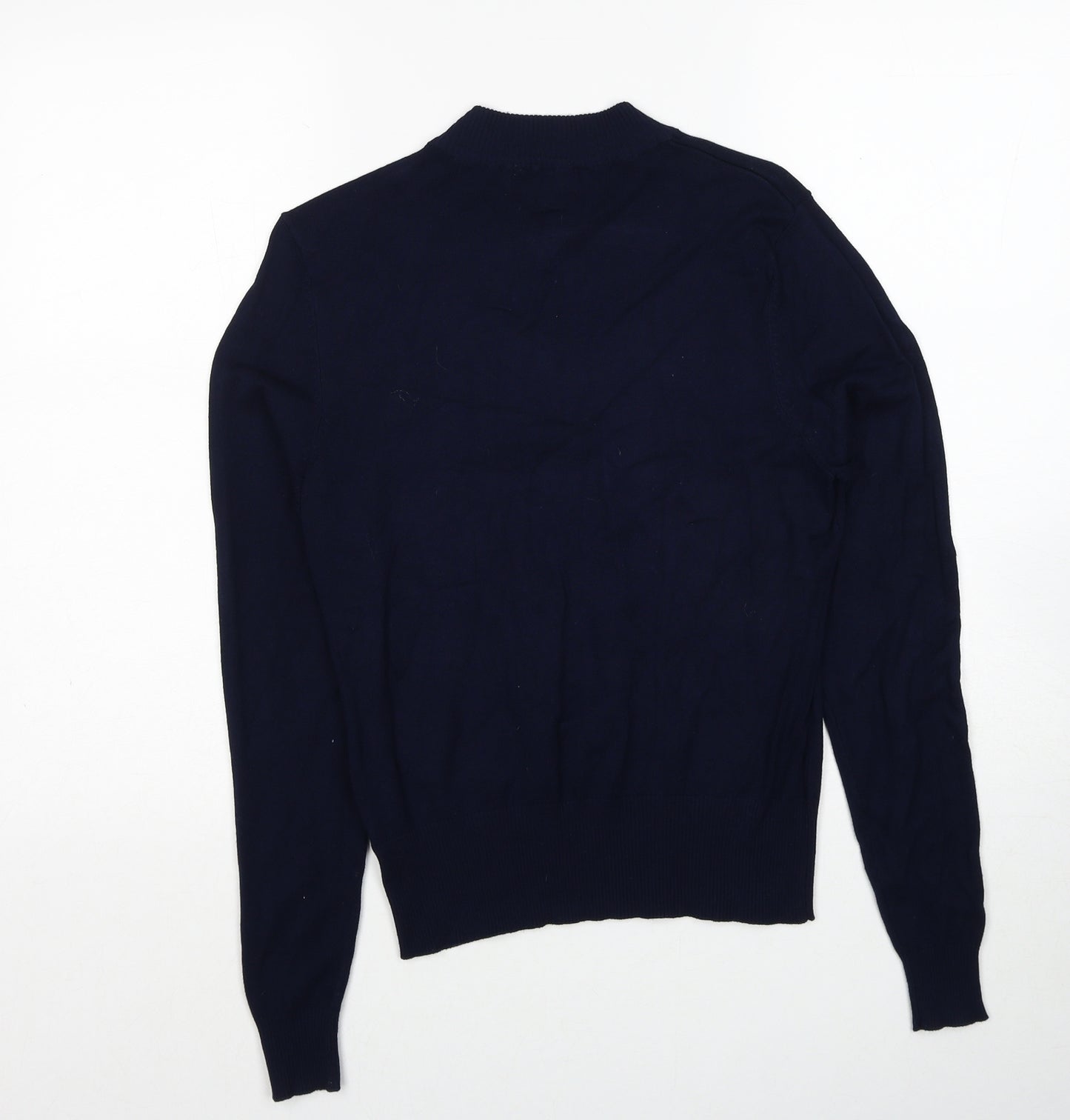 New Look Womens Blue Round Neck Viscose Pullover Jumper Size 14