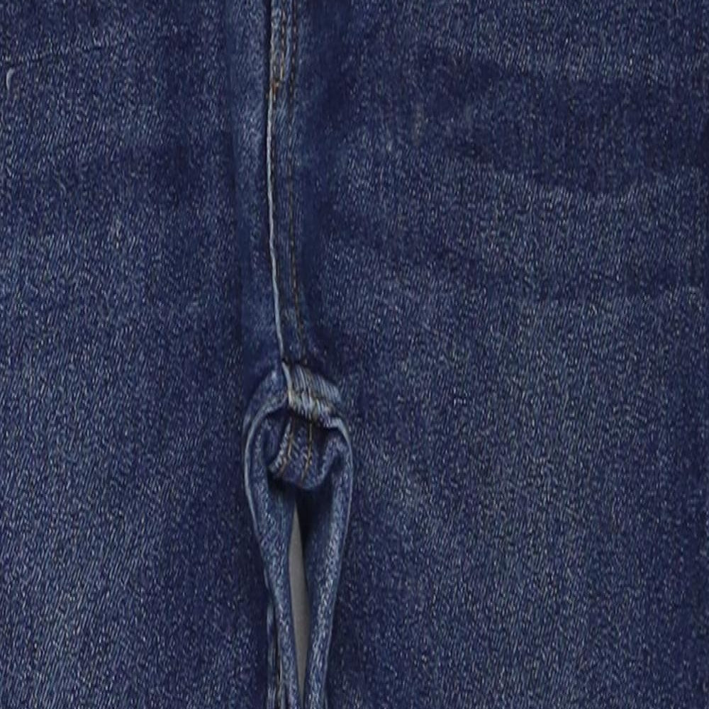 Matalan Boys Blue Cotton Straight Jeans Size 5 Years Regular Zip