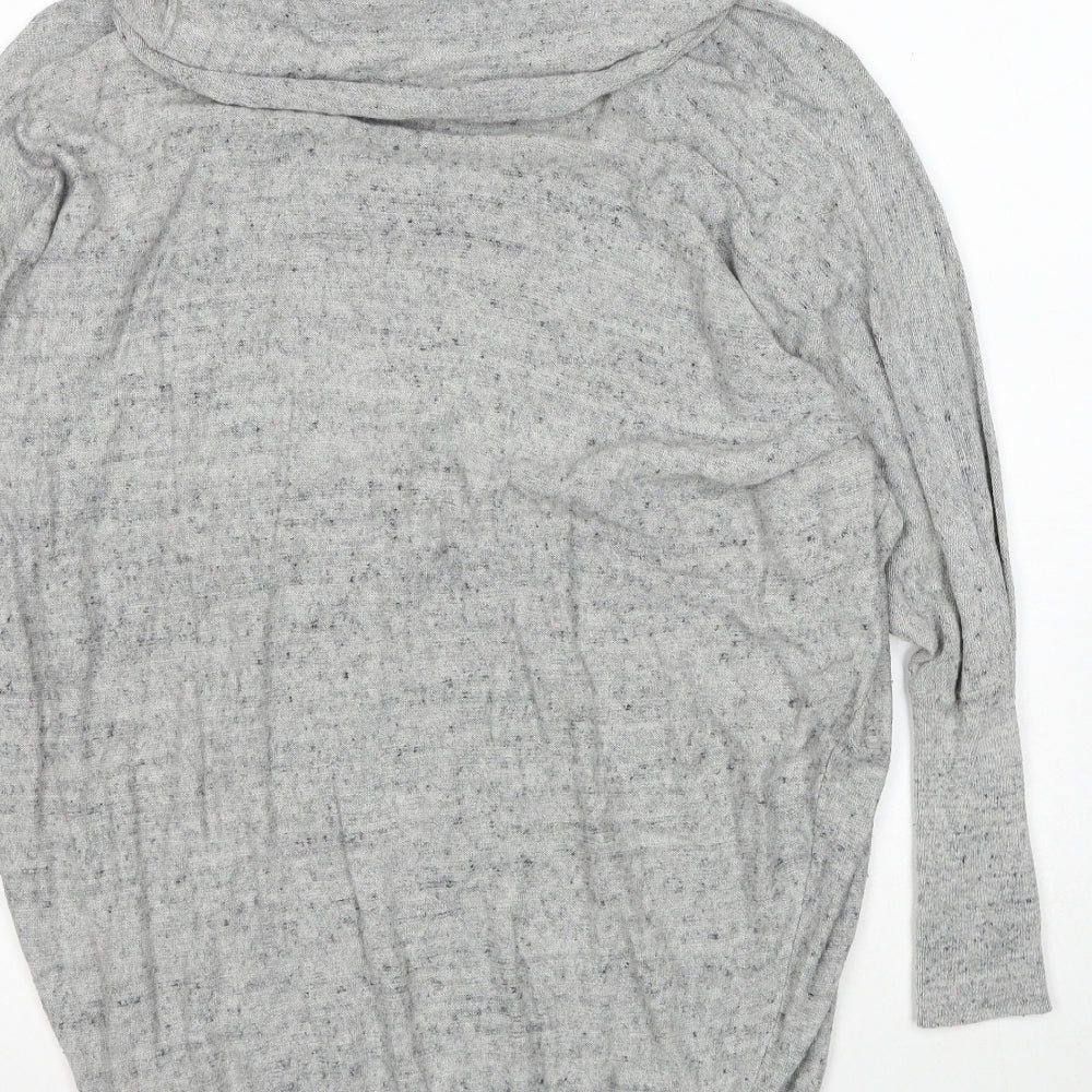 Cape Daisy Womens Grey Roll Neck Cotton Pullover Jumper Size M
