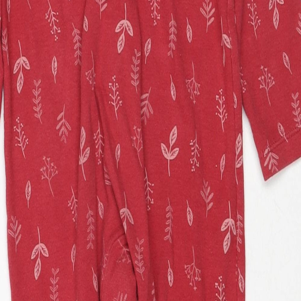 TU Girls Red Geometric Cotton Babygrow One-Piece Size 12-18 Months Snap - Sleepsuits
