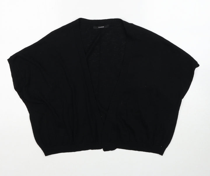 New Look Womens Black V-Neck Acrylic Cardigan Jumper Size 16