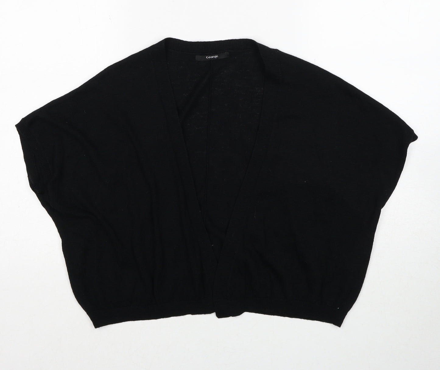 New Look Womens Black V-Neck Acrylic Cardigan Jumper Size 16