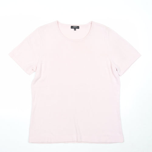 Papaya Womens Pink Round Neck Acrylic Pullover Jumper Size 20