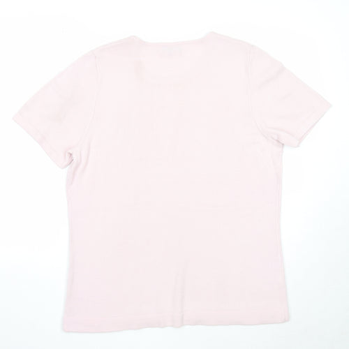 Papaya Womens Pink Round Neck Acrylic Pullover Jumper Size 20