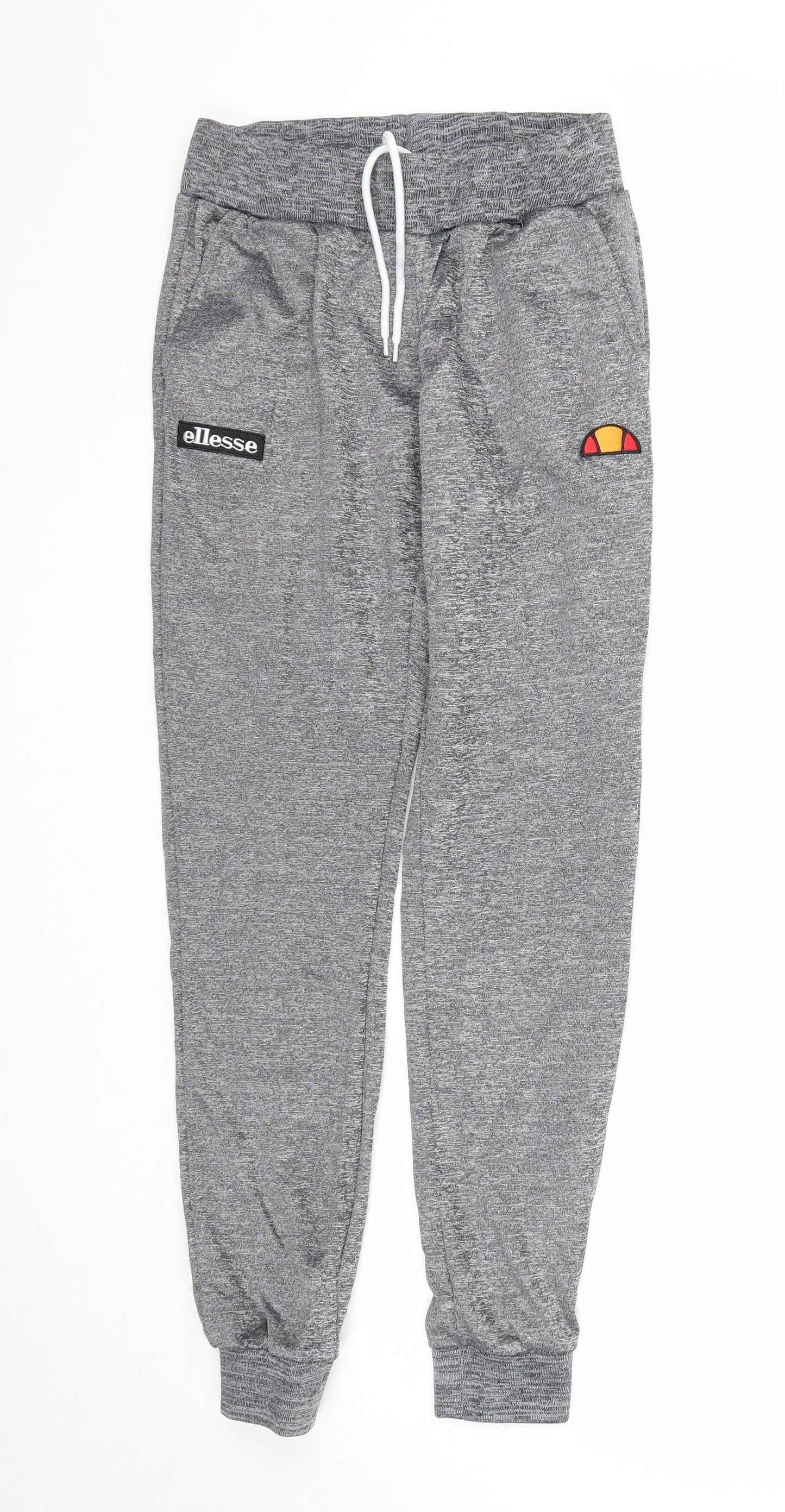 ellesse Womens Grey Polyester Jogger Trousers Size 4 Regular Drawstring