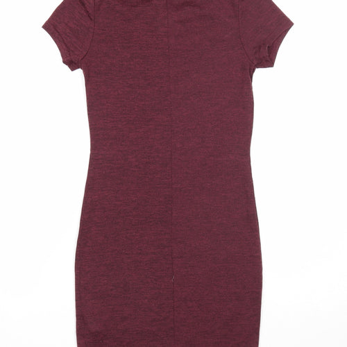 New Look Girls Purple Polyester Shift Size 10-11 Years Round Neck Pullover