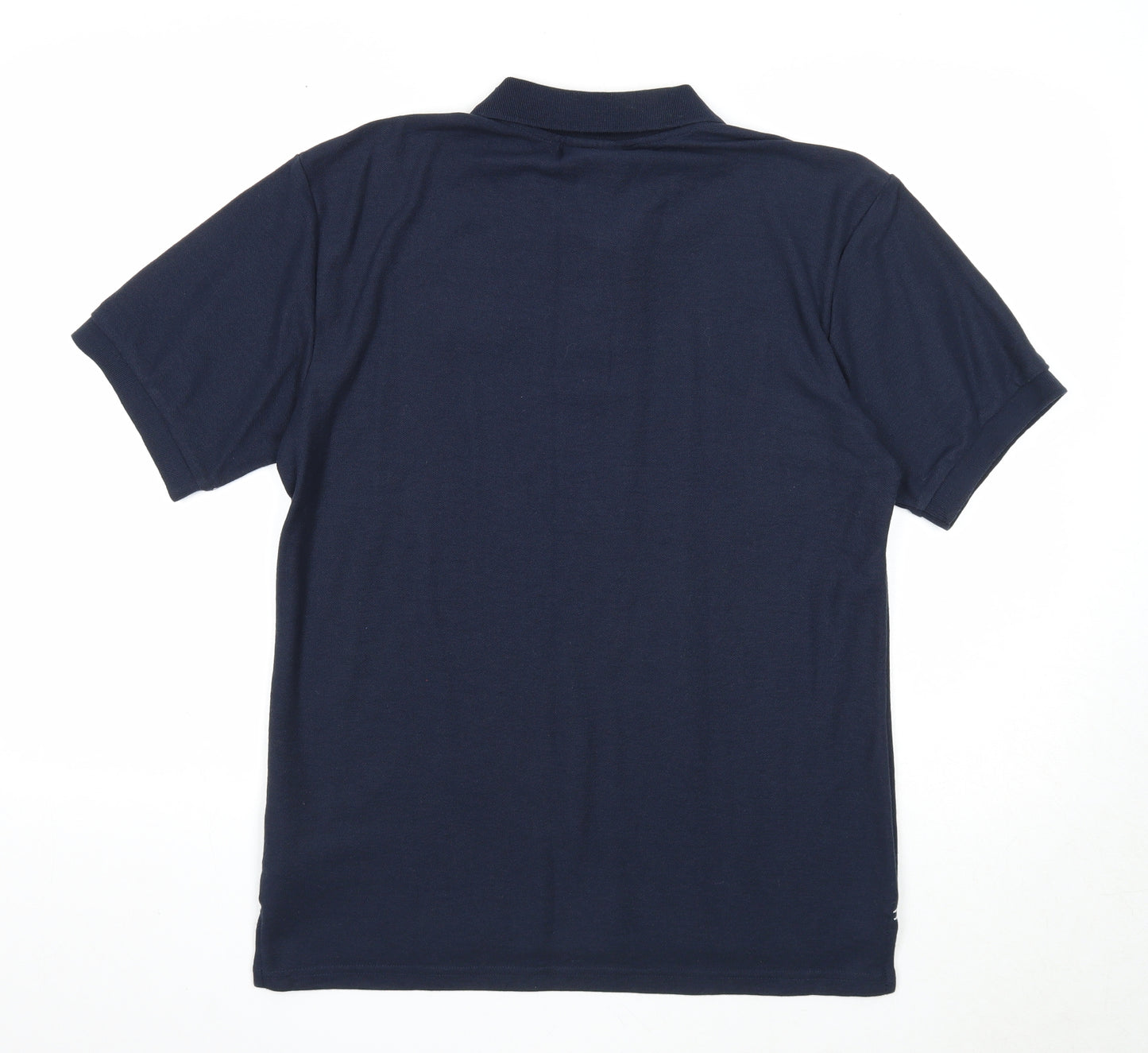 Slazenger Mens Blue Polyester Polo Size M Collared Button