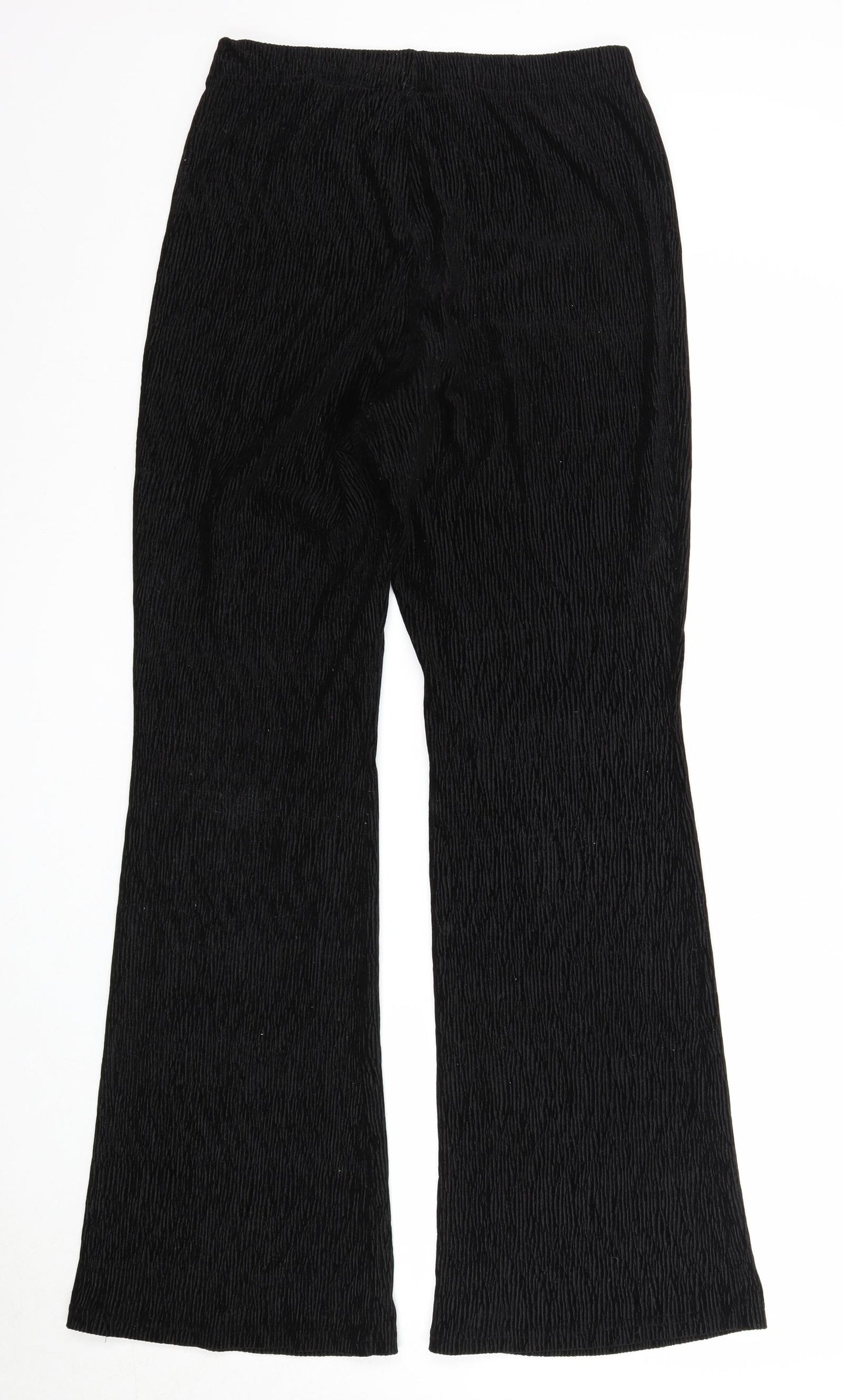 Divided Womens Black Polyester Jogger Trousers Size M Regular - Textured
