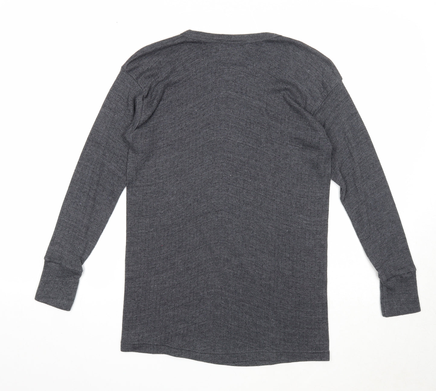 Gaffer Womens Grey Round Neck Cotton Pullover Jumper Size L
