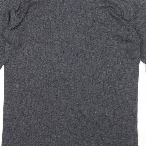 Gaffer Womens Grey Round Neck Cotton Pullover Jumper Size L
