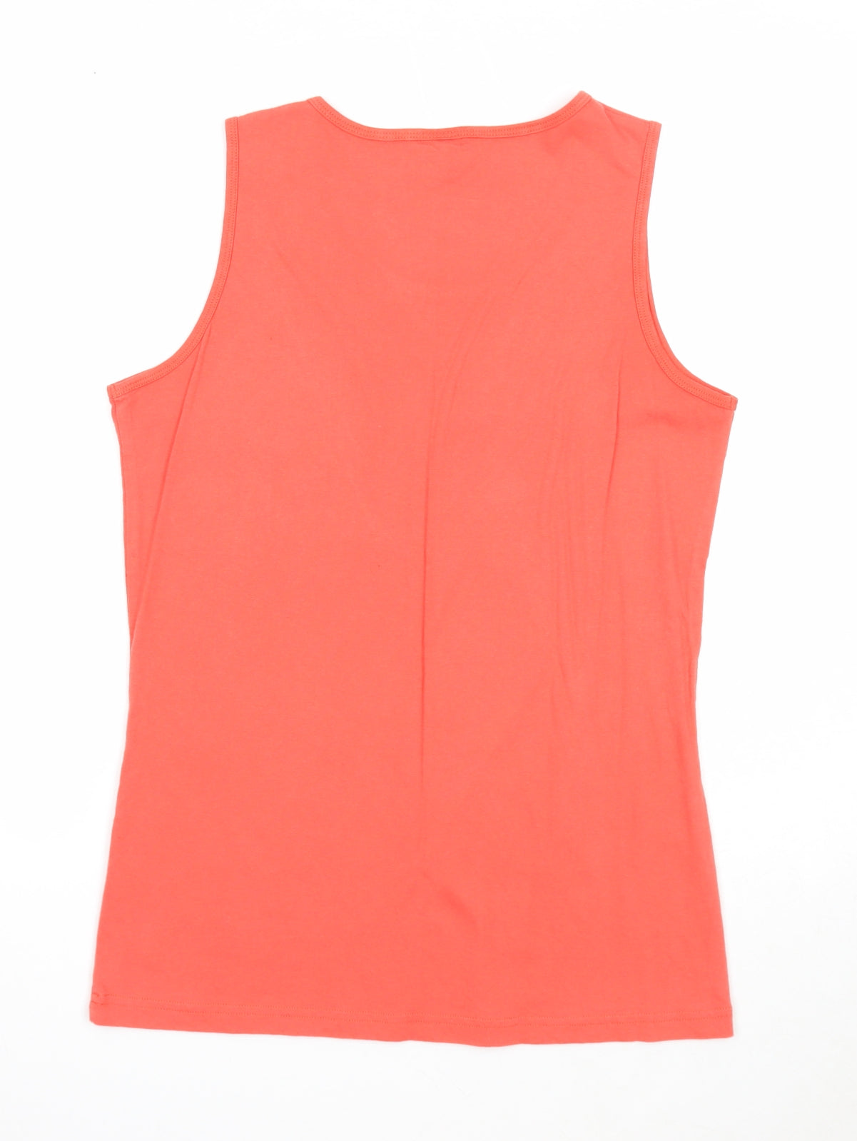 Preworn Womens Red Cotton Basic Tank Size XL Round Neck