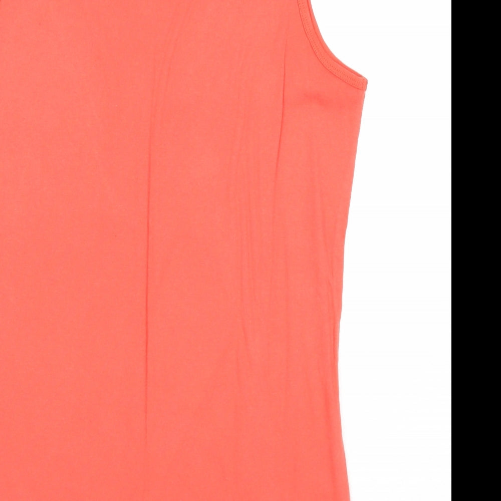 Preworn Womens Red Cotton Basic Tank Size XL Round Neck