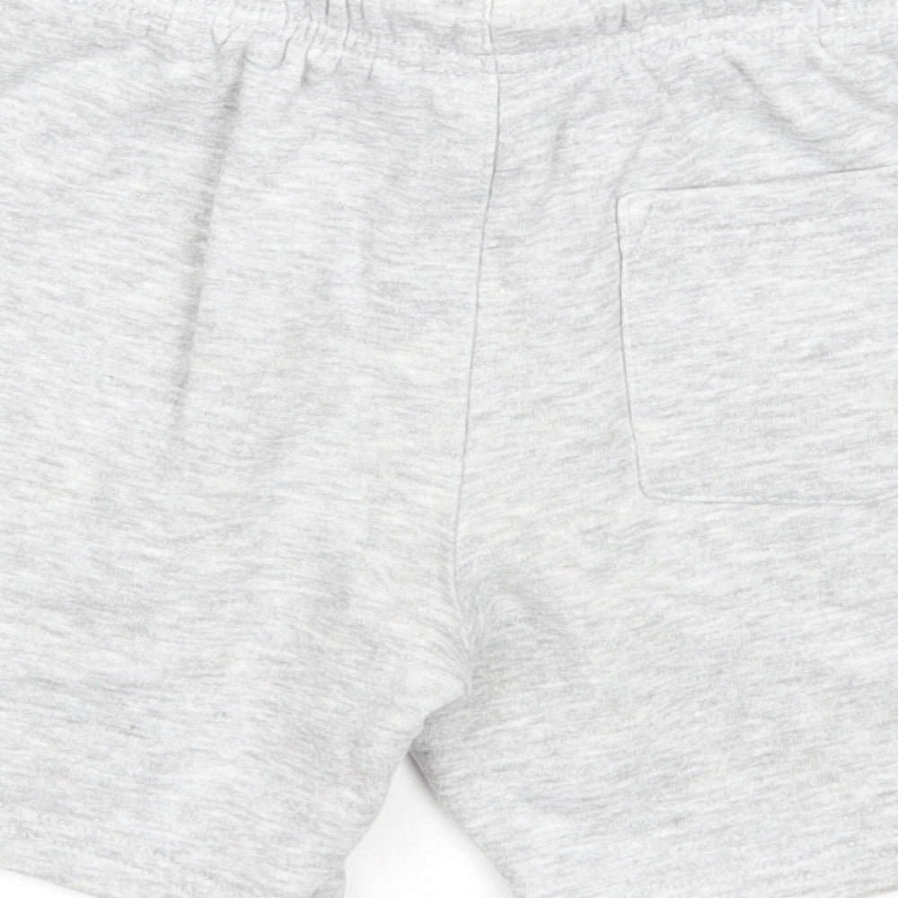 George Boys Grey Cotton Sweat Shorts Size 5-6 Years Regular Drawstring