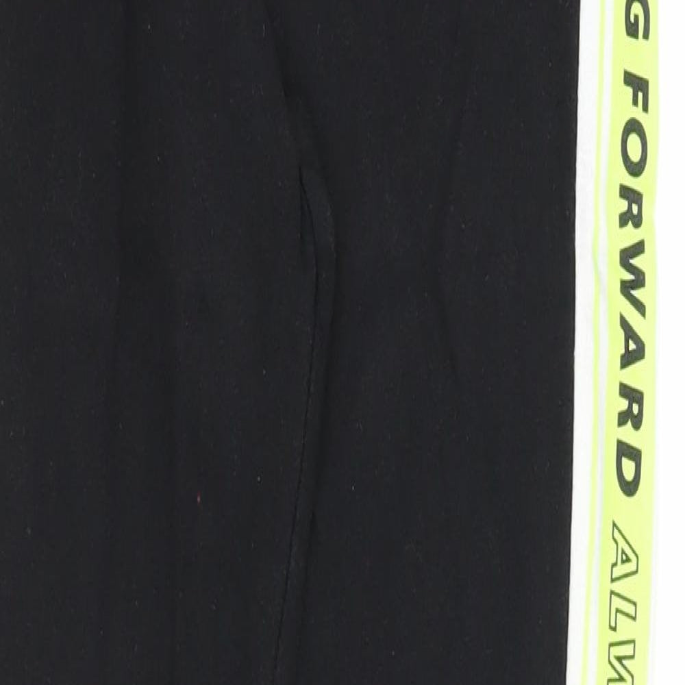H&M Girls Black Cotton Jogger Trousers Size 11-12 Years Regular Pullover - Leggings