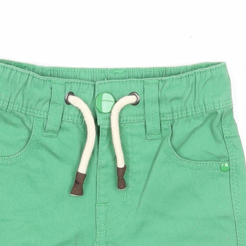 PEP&CO Boys Green Cotton Cropped Trousers Size 9-12 Months Button - Shorts
