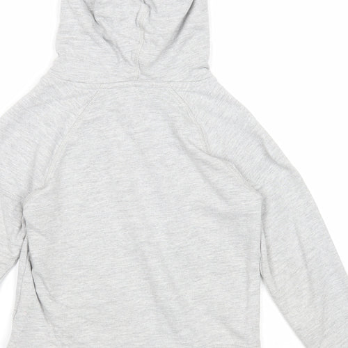 Preworn Girls Grey Cotton Pullover Hoodie Size 6 Years Pullover