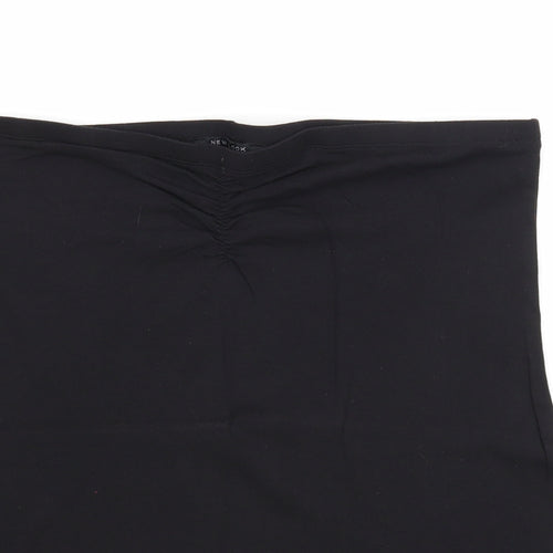 New Look Womens Black Cotton Cropped Tank Size 20 Off the Shoulder