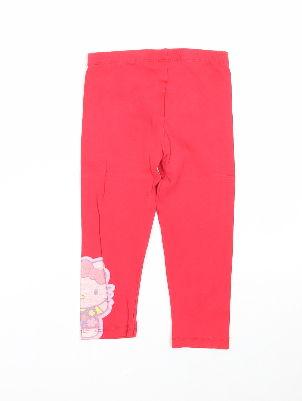 Hello Kitty Girls Red Cotton Jogger Trousers Size 4-5 Years Regular Pullover - Hello Kitty Leggings