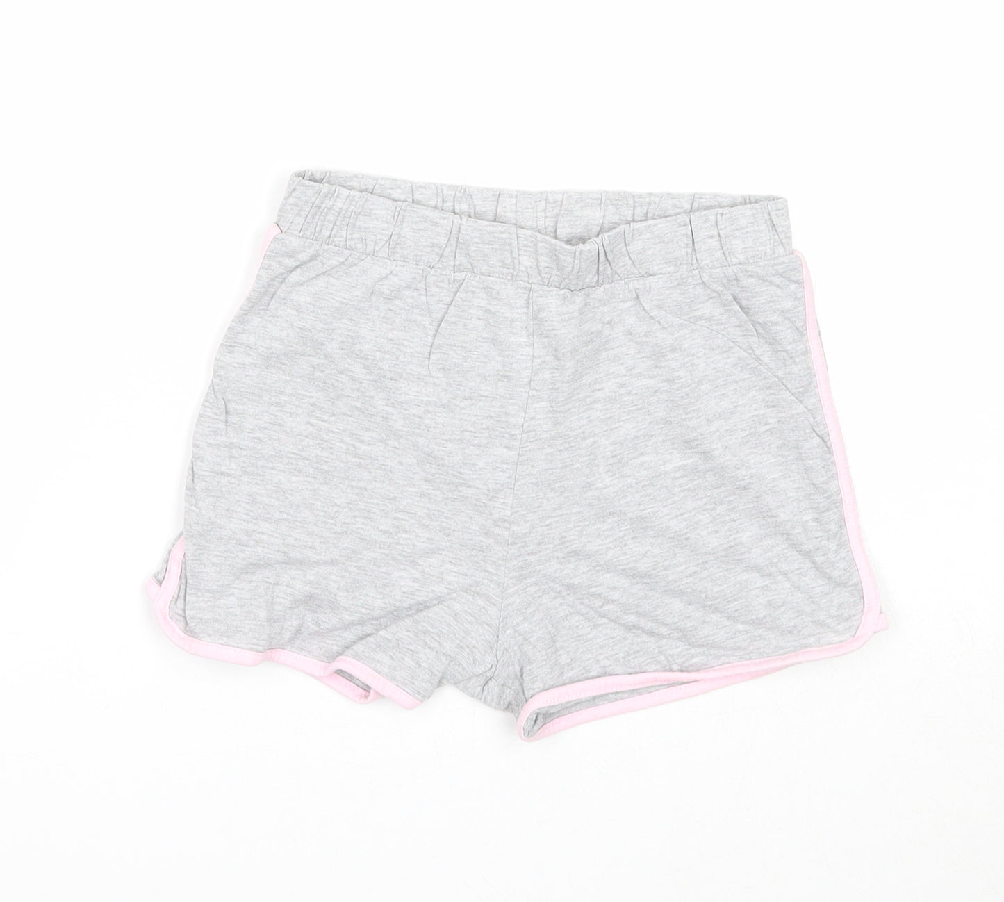 Preworn Girls Grey Cotton Sweat Shorts Size 10 Years Regular