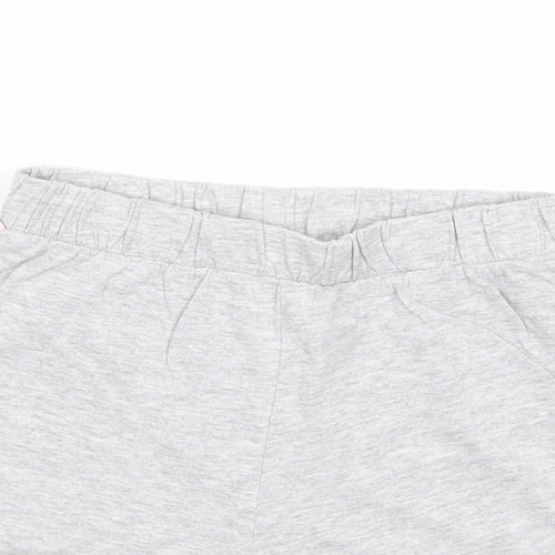 Preworn Girls Grey Cotton Sweat Shorts Size 10 Years Regular