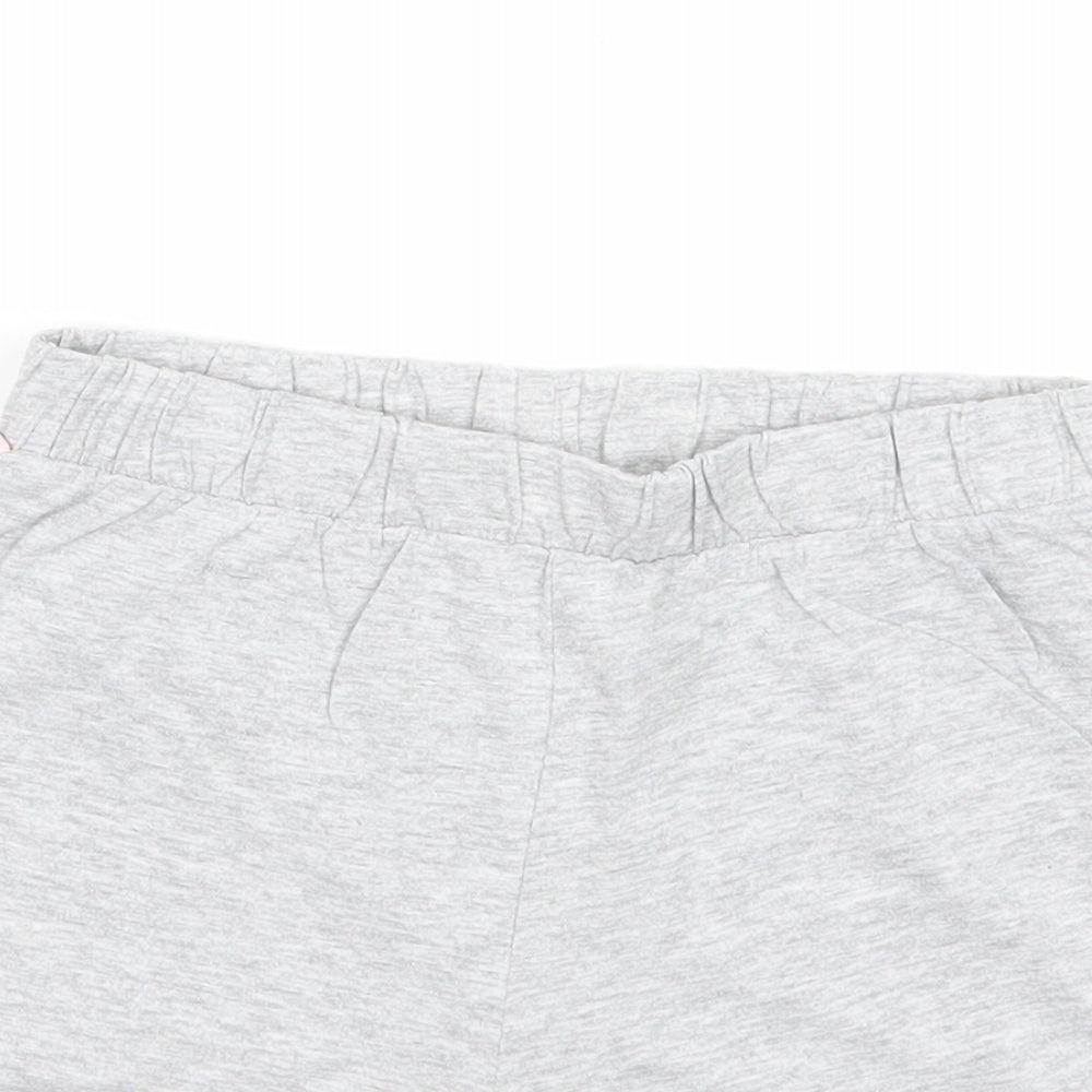 Preworn Girls Grey Cotton Sweat Shorts Size 10 Years Regular