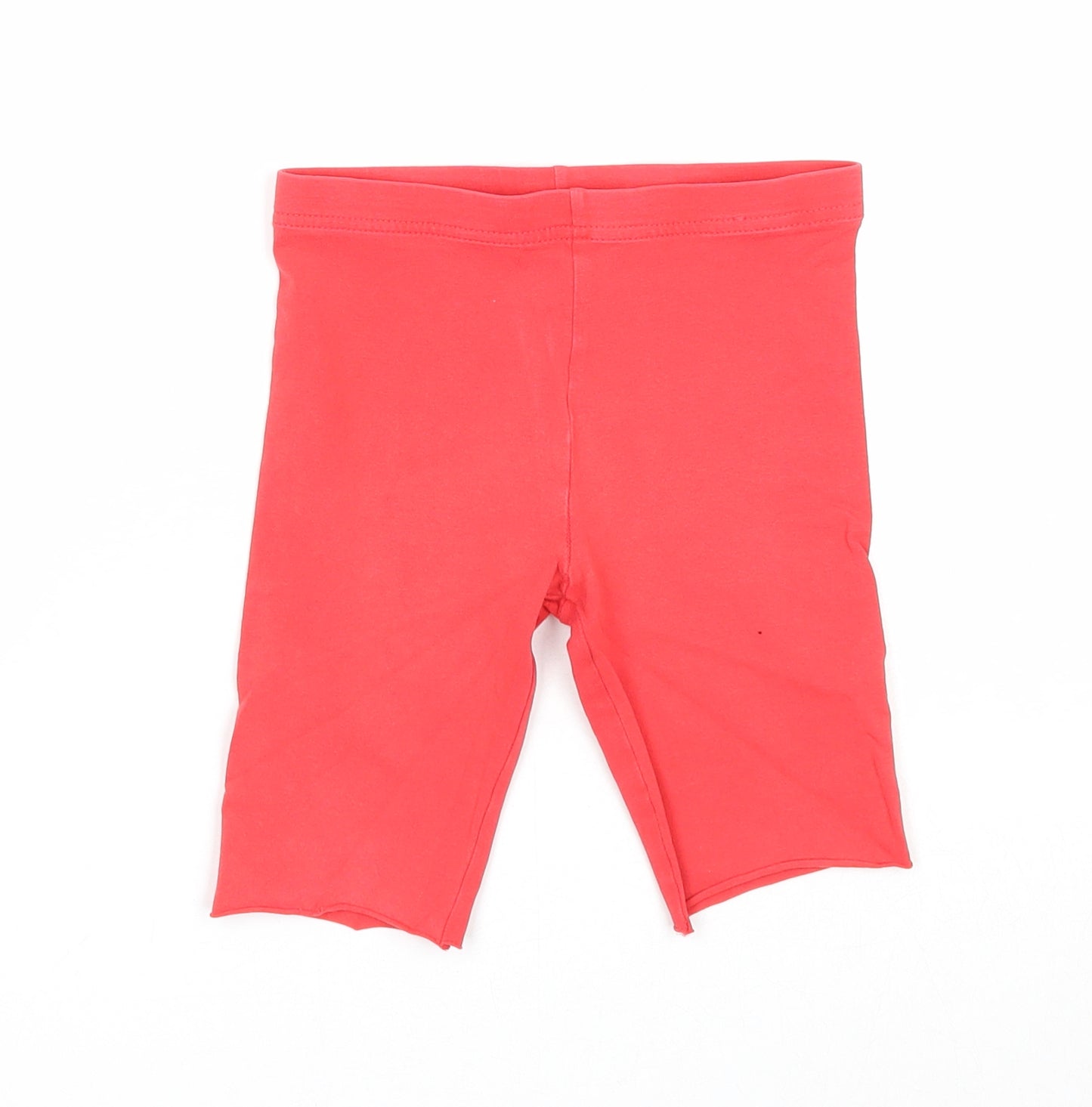 George Girls Red Cotton Compression Shorts Size 6-7 Years Regular