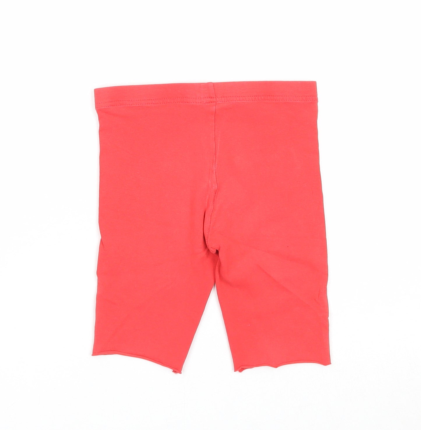 George Girls Red Cotton Compression Shorts Size 6-7 Years Regular
