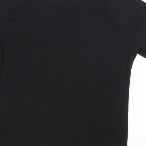 Primark Girls Black Cotton Basic T-Shirt Size 3-4 Years Round Neck Pullover - Epic