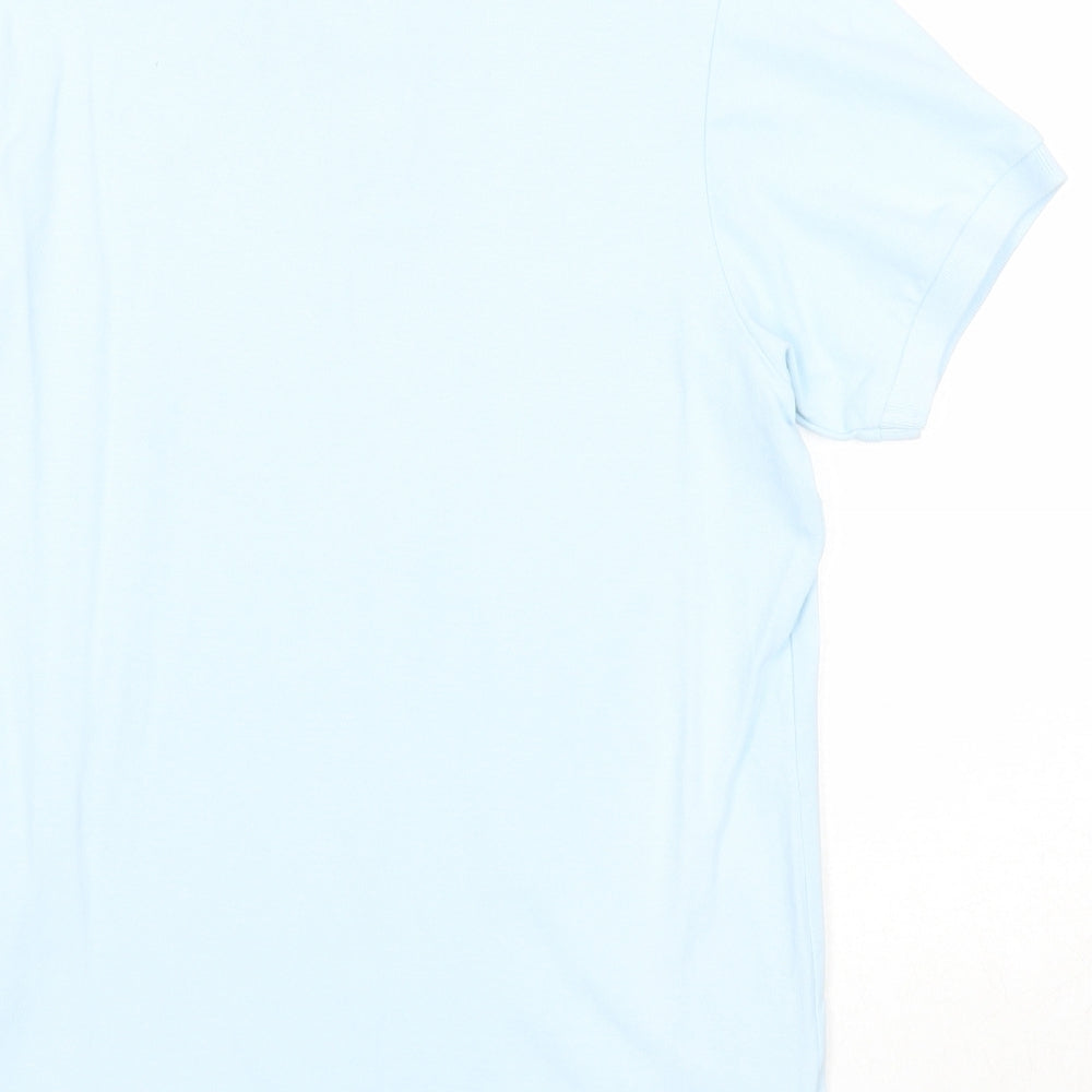 H&M Boys Blue Cotton Basic Polo Size 13-14 Years Collared Button