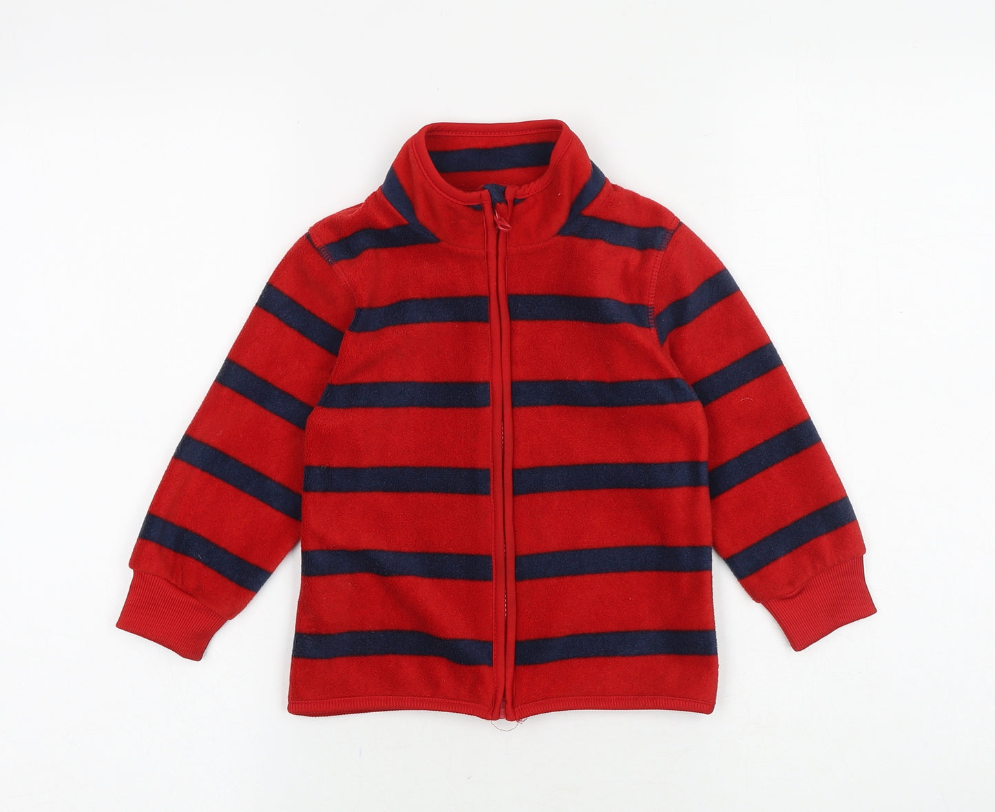 George Boys Red Striped Jacket Size 2-3 Years Zip