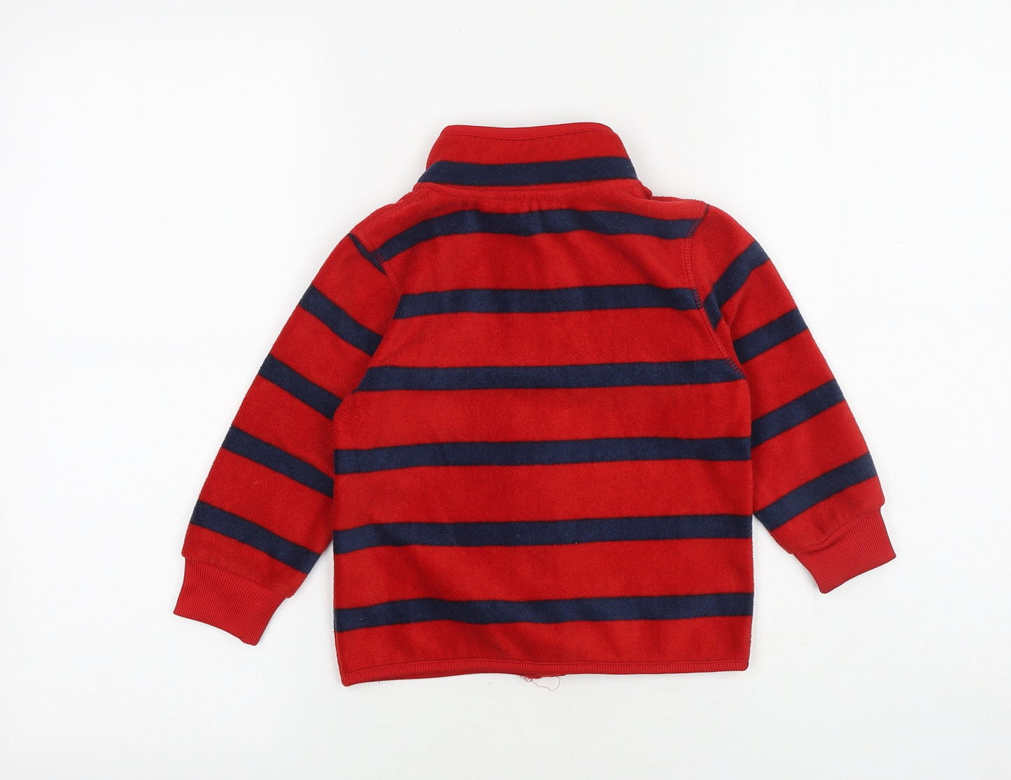 George Boys Red Striped Jacket Size 2-3 Years Zip