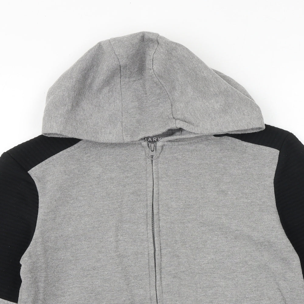 Primark Boys Grey Cotton Full Zip Hoodie Size 10-11 Years Zip