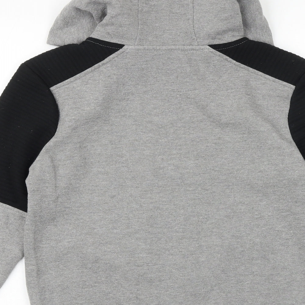Primark Boys Grey Cotton Full Zip Hoodie Size 10-11 Years Zip