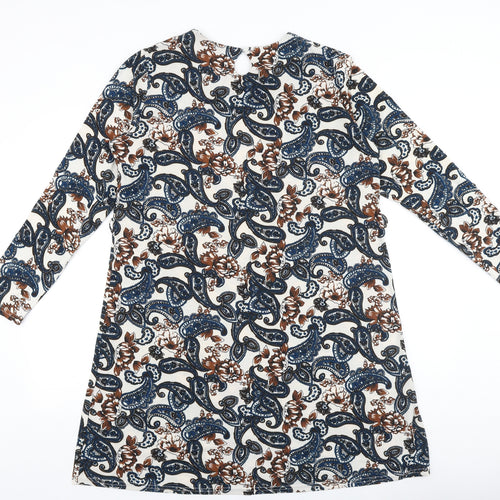 Radius Womens Multicoloured Paisley Cotton A-Line Size XL Round Neck Pullover