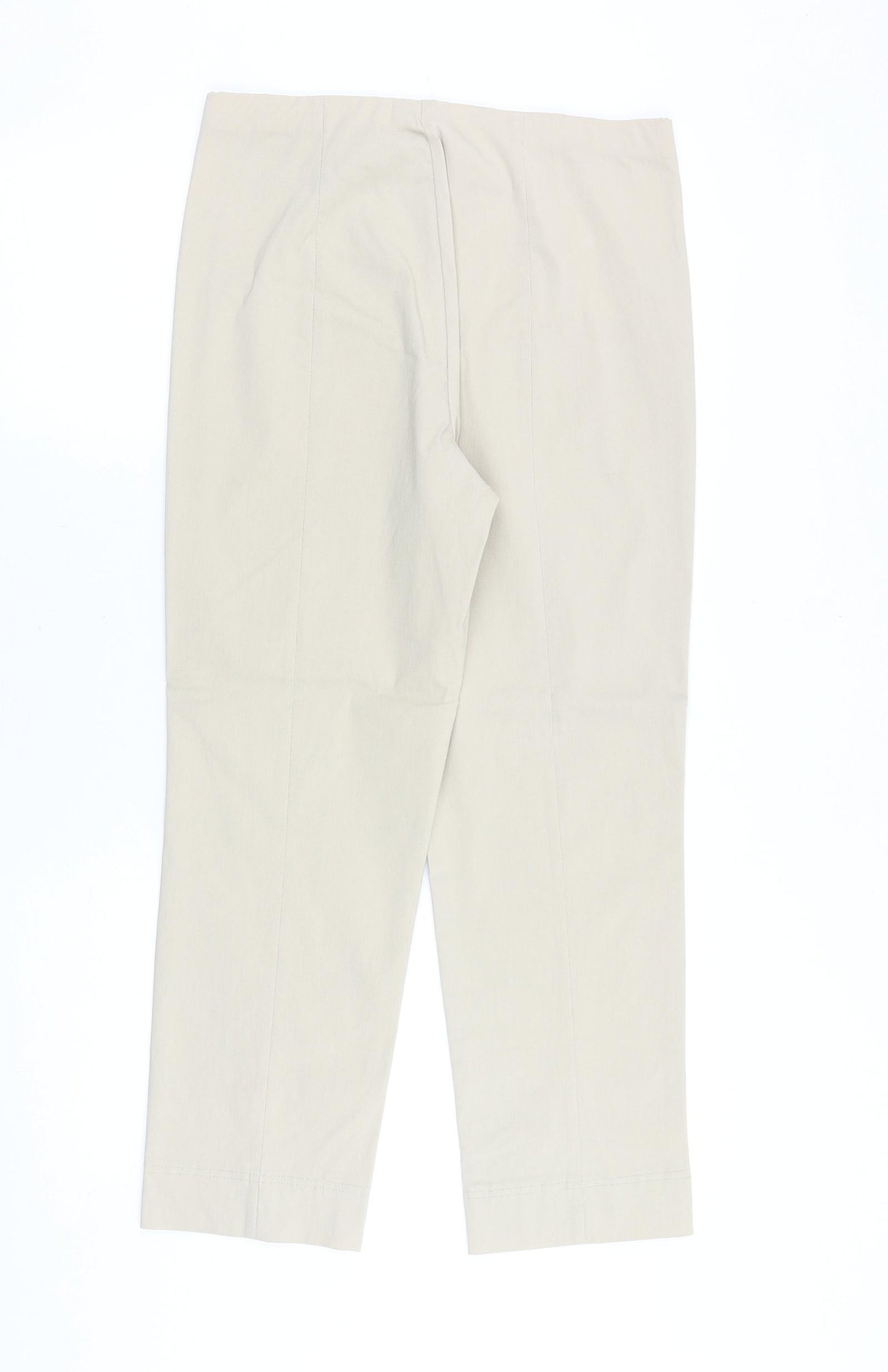 Pomodoro Womens Beige Viscose Trousers Size 14 Regular