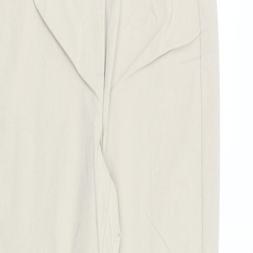 Pomodoro Womens Beige Viscose Trousers Size 14 Regular