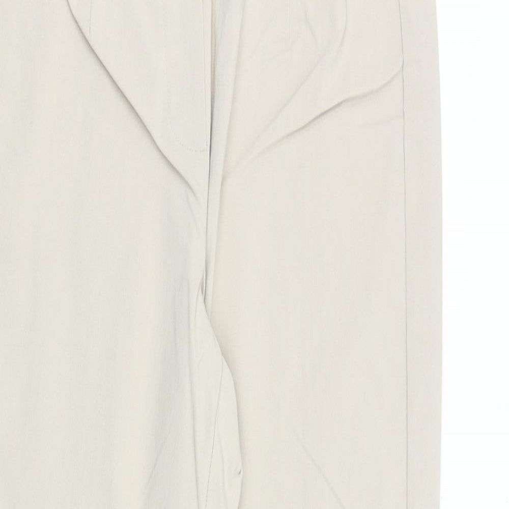 Pomodoro Womens Beige Viscose Trousers Size 14 Regular