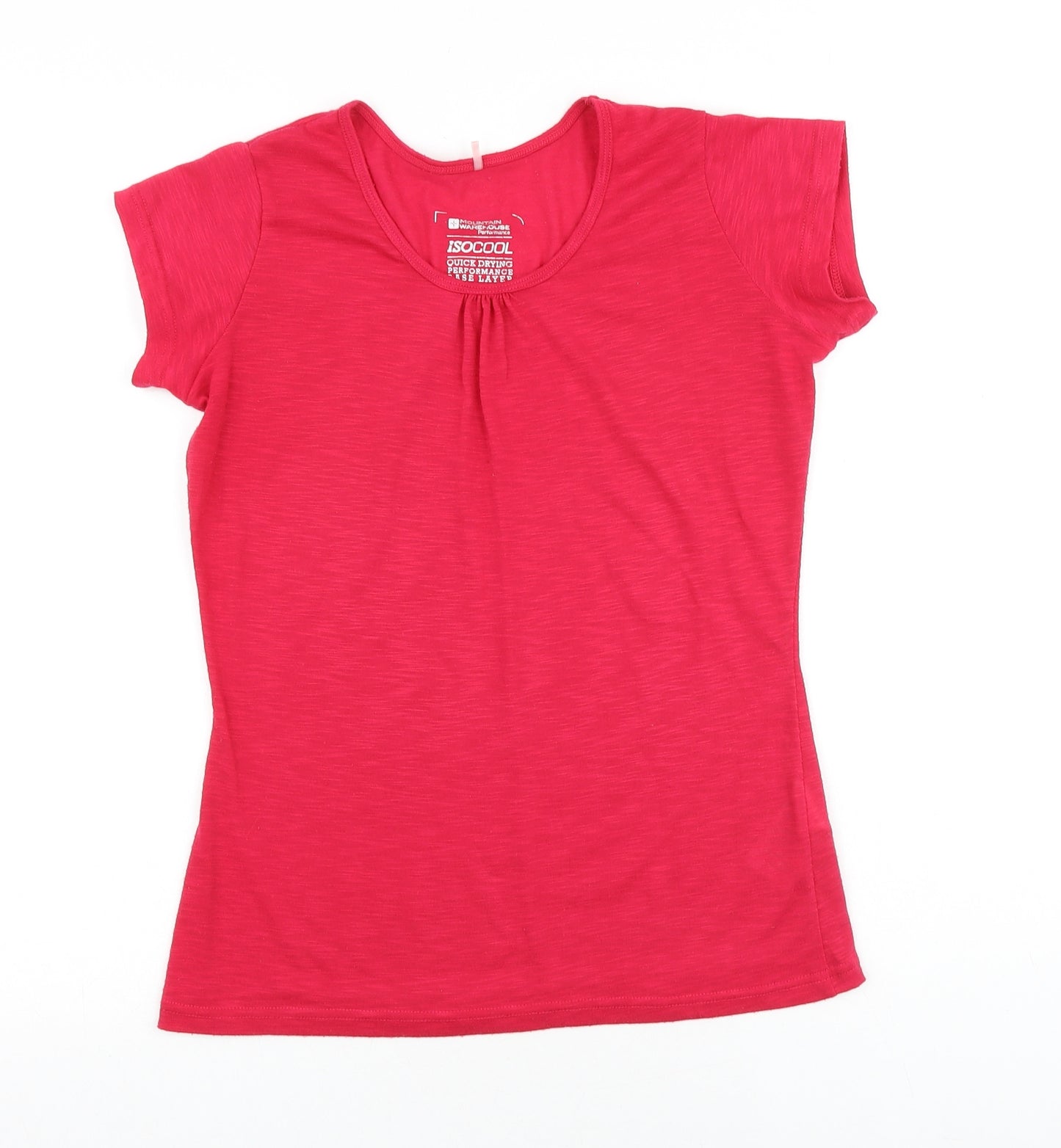 Mountain Warehouse Womens Red Polyester Basic T-Shirt Size 8 Scoop Neck