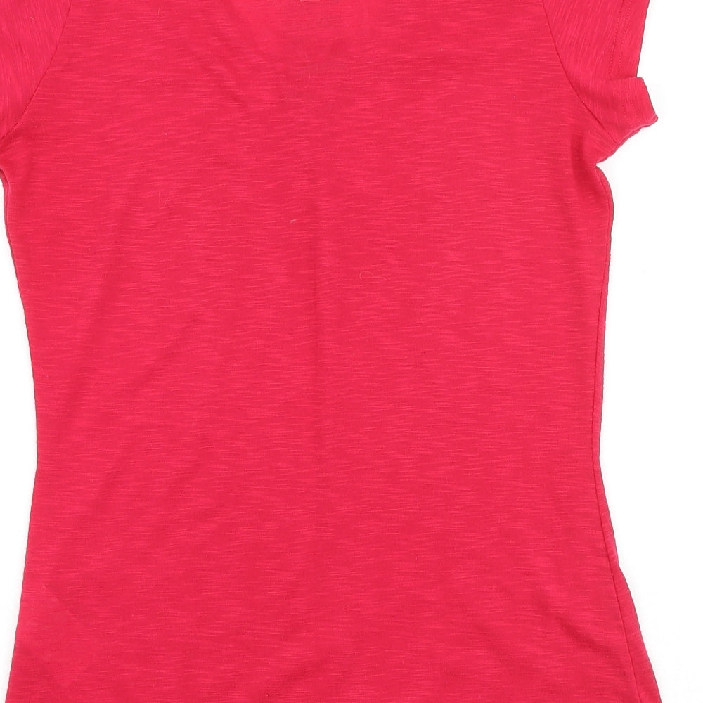 Mountain Warehouse Womens Red Polyester Basic T-Shirt Size 8 Scoop Neck