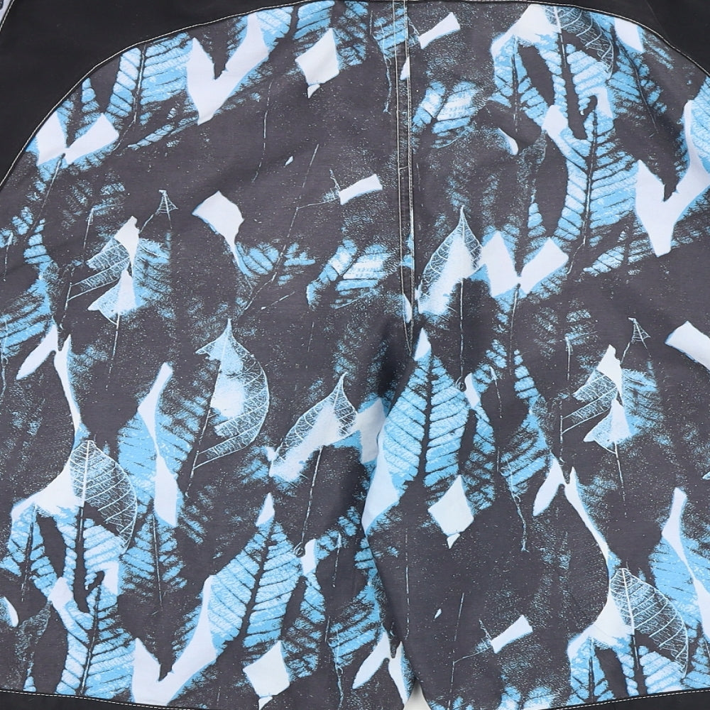 Speedo Mens Black Geometric Polyester Sweat Shorts Size M Regular Drawstring - Swim Shorts