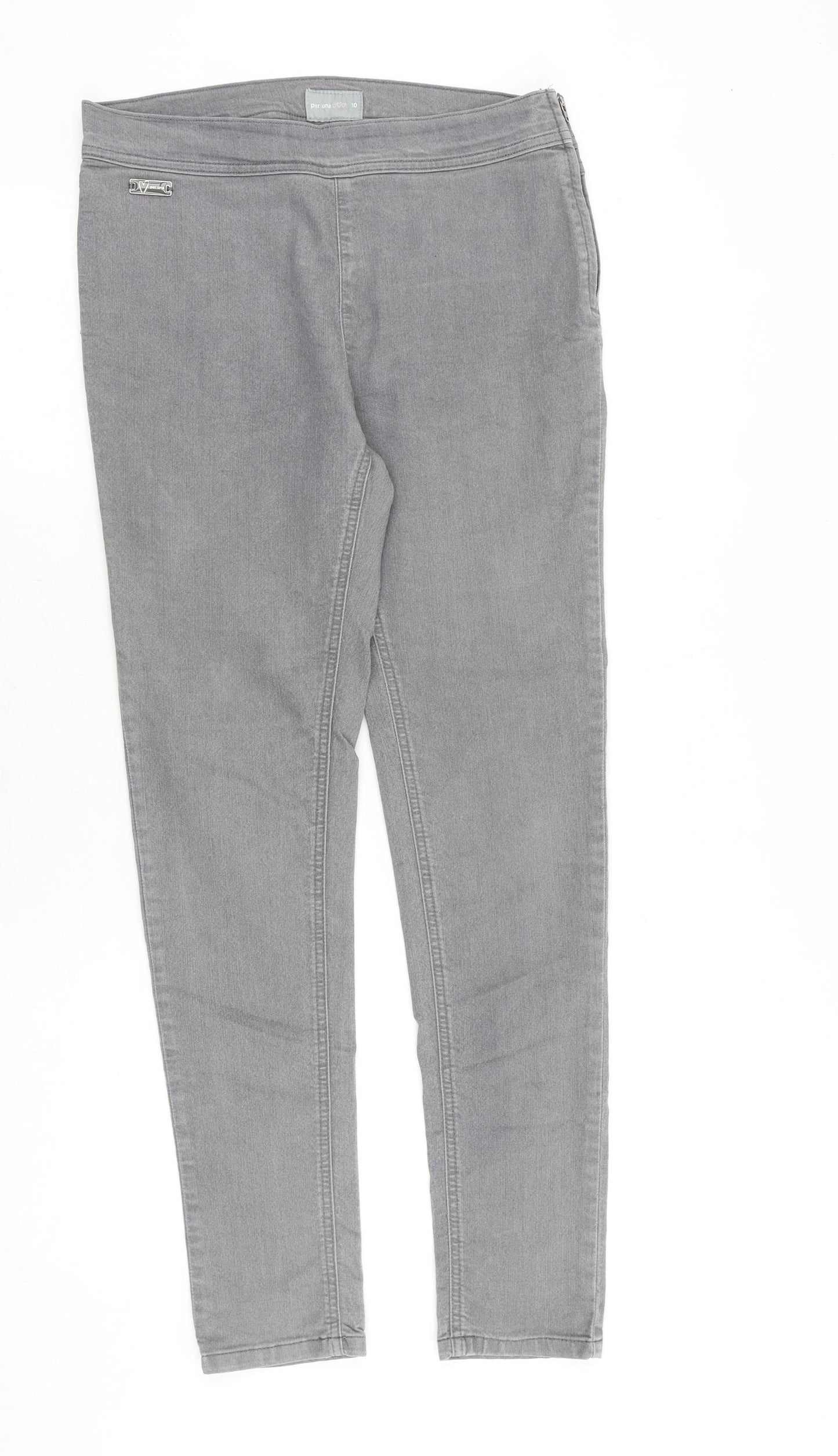 Marks and Spencer Womens Grey Cotton Jegging Jeans Size 10 Regular