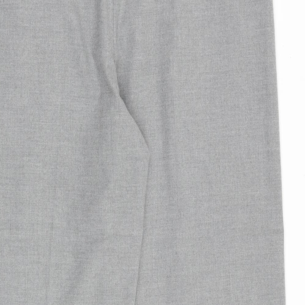 Marks and Spencer Womens Grey Polyester Trousers Size 16 Regular Tie