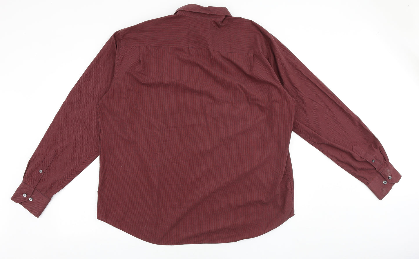 Marks and Spencer Mens Red Cotton Polo Size 2XL Collared Button