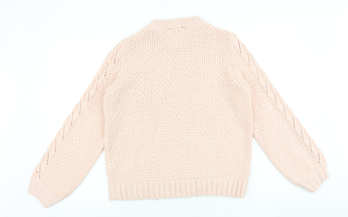 Dorothy Perkins Womens Pink Round Neck Acrylic Pullover Jumper Size 12