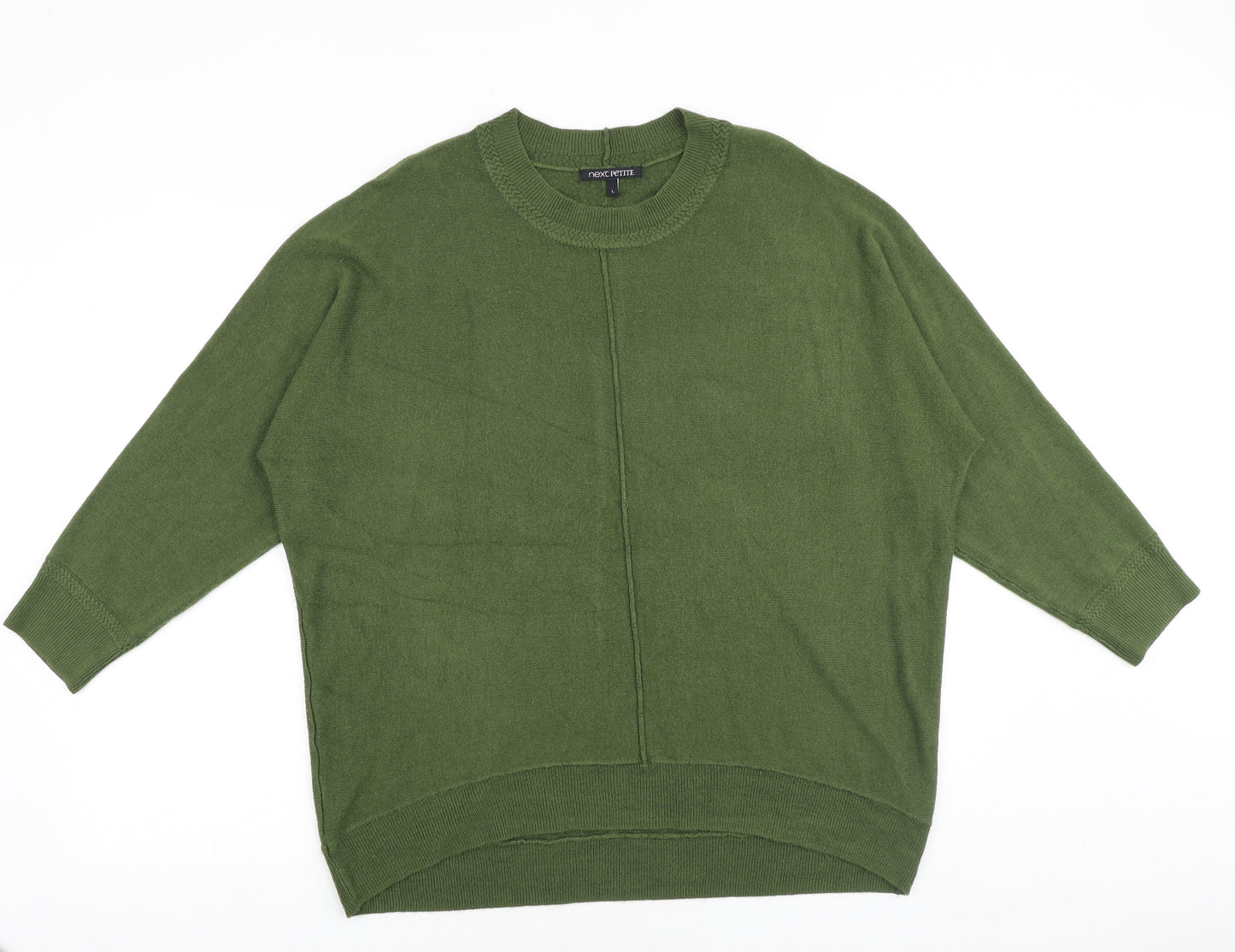 NEXT Womens Green Round Neck Acrylic Pullover Jumper Size L