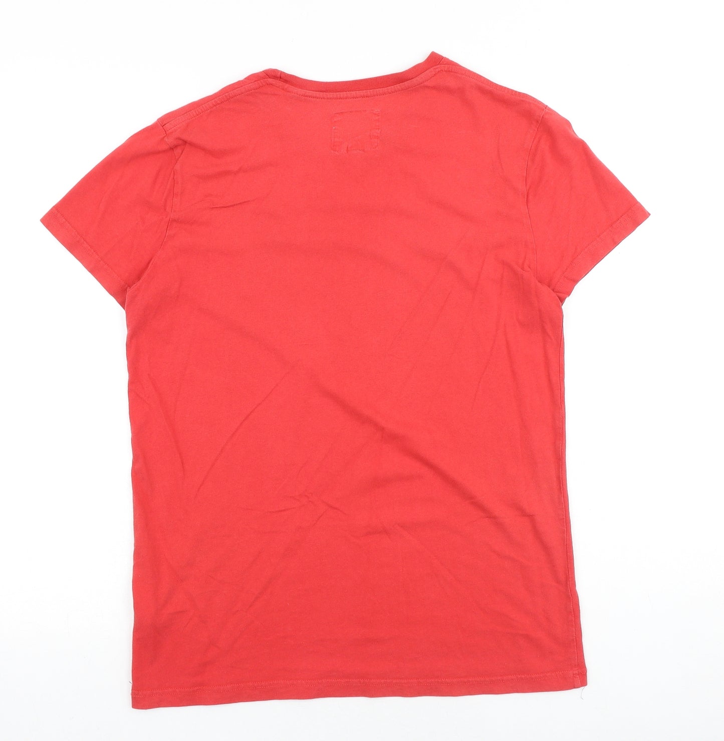 Jack Wills Mens Red Cotton T-Shirt Size XS Round Neck
