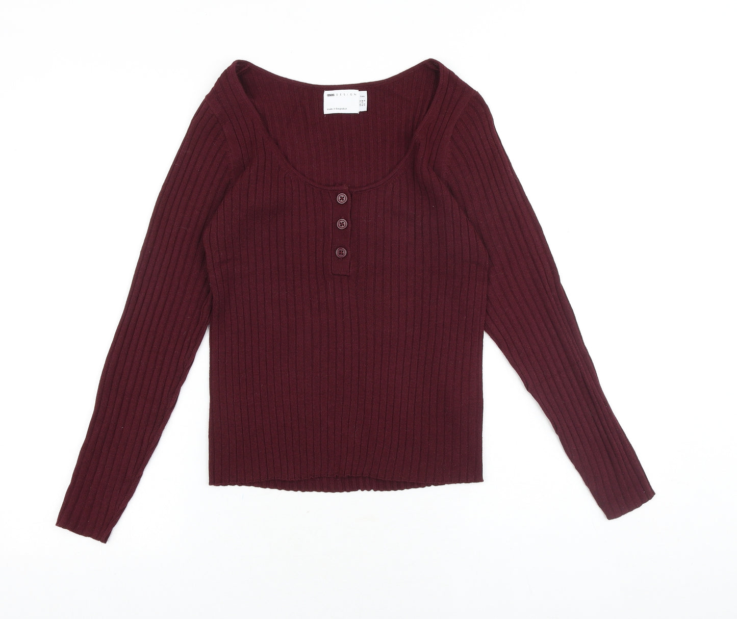 ASOS Womens Purple Round Neck Polyester Pullover Jumper Size 10